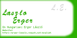 laszlo erger business card